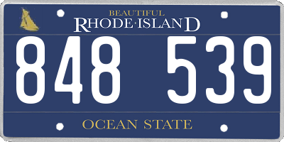 RI license plate 848539