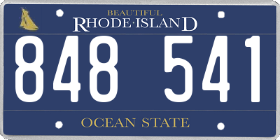 RI license plate 848541