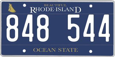 RI license plate 848544