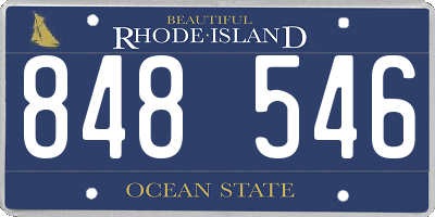 RI license plate 848546