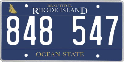 RI license plate 848547