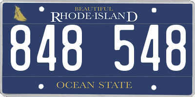 RI license plate 848548