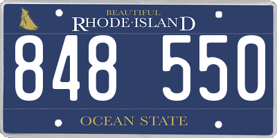RI license plate 848550