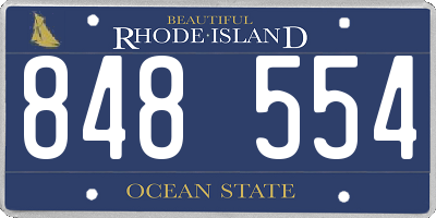RI license plate 848554