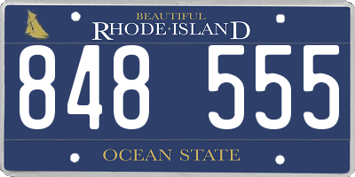 RI license plate 848555