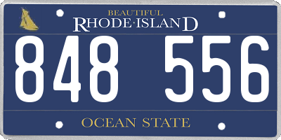 RI license plate 848556