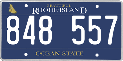 RI license plate 848557