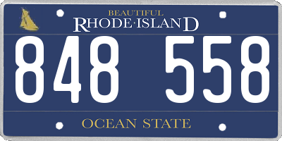 RI license plate 848558