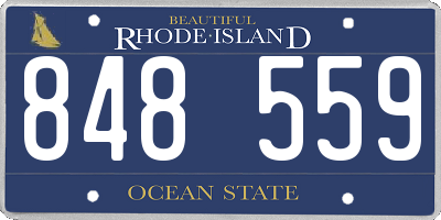 RI license plate 848559