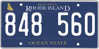 RI license plate 848560