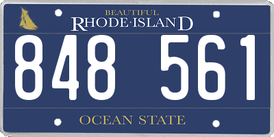 RI license plate 848561