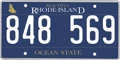 RI license plate 848569