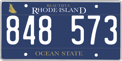 RI license plate 848573