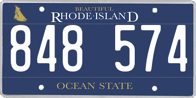 RI license plate 848574
