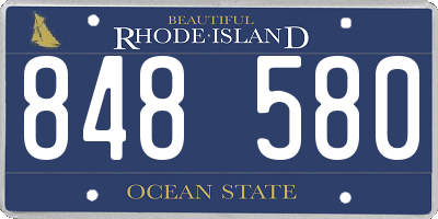 RI license plate 848580