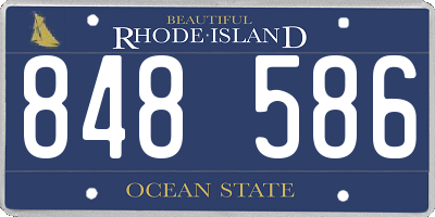 RI license plate 848586