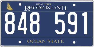 RI license plate 848591