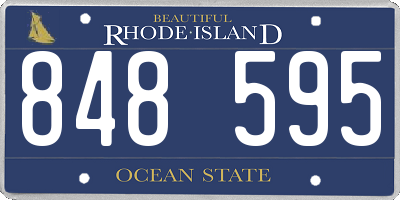 RI license plate 848595