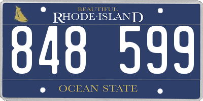 RI license plate 848599