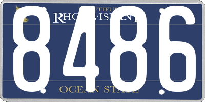 RI license plate 8486