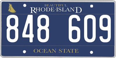 RI license plate 848609