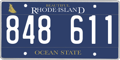 RI license plate 848611