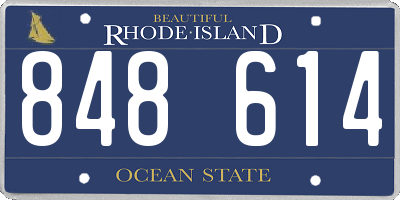 RI license plate 848614