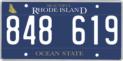 RI license plate 848619
