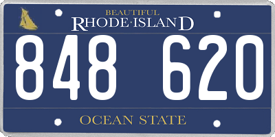 RI license plate 848620