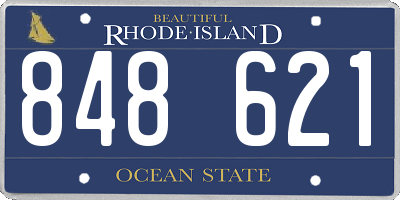RI license plate 848621