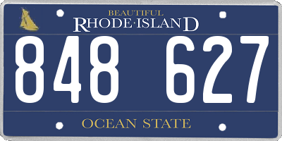 RI license plate 848627