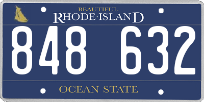 RI license plate 848632