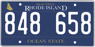 RI license plate 848658