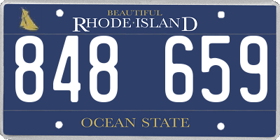 RI license plate 848659