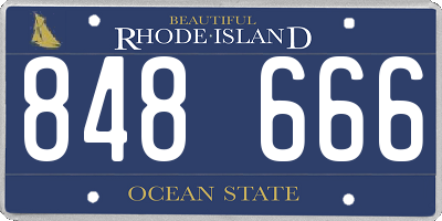 RI license plate 848666