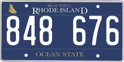 RI license plate 848676