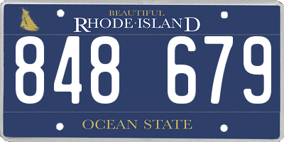 RI license plate 848679