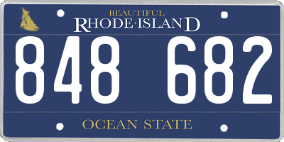 RI license plate 848682