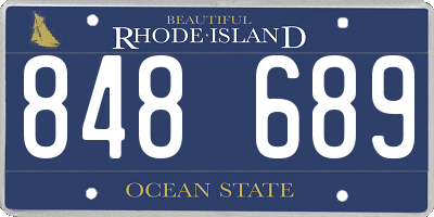 RI license plate 848689