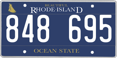 RI license plate 848695