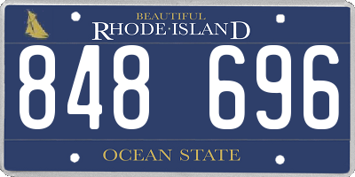 RI license plate 848696