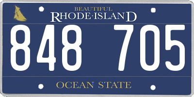 RI license plate 848705