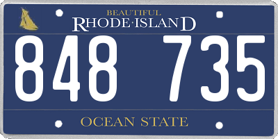 RI license plate 848735