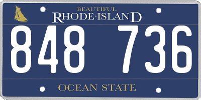 RI license plate 848736