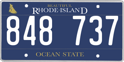 RI license plate 848737