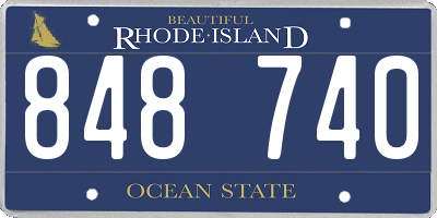 RI license plate 848740