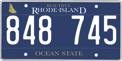 RI license plate 848745