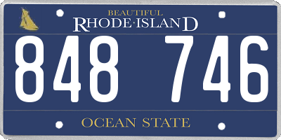 RI license plate 848746