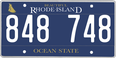 RI license plate 848748