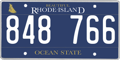 RI license plate 848766